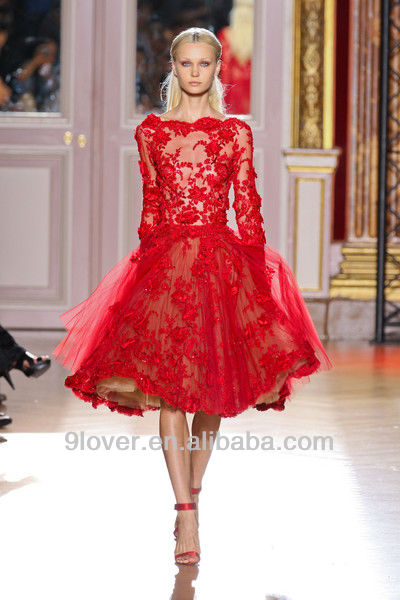 2012_new_design_lace_red_portrait_neckline_zuhair_murad_short_prom_dress_ZM003.jpg