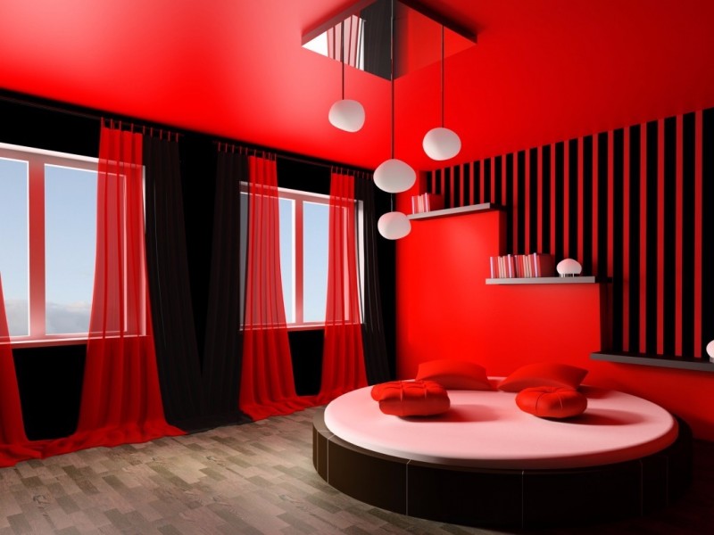 أجمل غرف نوم باللون الأحمر , غرفة نوم باللون الأحمر جنان بالصور , غرف نوم عصرية باللون الاحمر 329564
